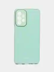 Бирюзовый чехол Samsung Galaxy A23, Самсунг Галакси А23 твердый, пластиковый, глянцевый, под стекло