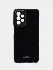 Черный чехол Samsung Galaxy A23, Самсунг Галакси А23 твердый, пластиковый, глянцевый, под стекло