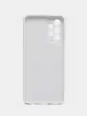 Белый чехол Samsung Galaxy A23, Самсунг Галакси А23 твердый, пластиковый, глянцевый, под стекло