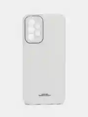 Белый чехол Samsung Galaxy A23, Самсунг Галакси А23 твердый, пластиковый, глянцевый, под стекло