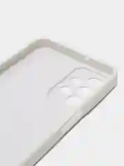 Белый чехол Samsung Galaxy A23, Самсунг Галакси А23 твердый, пластиковый, глянцевый, под стекло