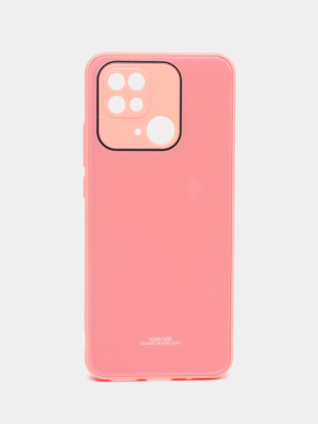 Розовый чехол на Xiaomi Redmi 10C Poco C40 (Сяоми Редми 10С Поко С40), пластиковый, под стекло