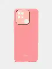 Розовый чехол на Xiaomi Redmi 10C Poco C40 (Сяоми Редми 10С Поко С40), пластиковый, под стекло