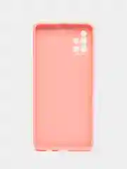 Кораллово-розовый чехол Samsung Galaxy A51  пластиковый под стекло