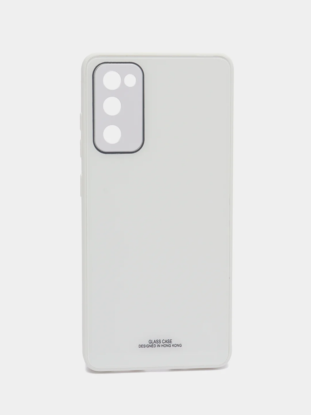 Белый чехол Samsung Galaxy S20 FE / Самсунг Галакси С20 ФЕ, твердый, глянцевый