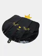 Розовый воздушный шар "Кот в короне" черный кот розовый фольгированный для праздника