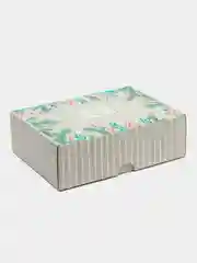 Серый меланж коробка складная Новый год, 30.7 х 22 х 9.5 см
