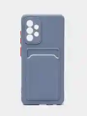 Синий меланж чехол с карманом для карт Samsung Galaxy A31/A51/A71/A12/A22/A32/A52/A72/A50/A13/A33/A53