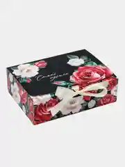 Черный коробка подарочная для подарка "Микс", складная, 3 размера