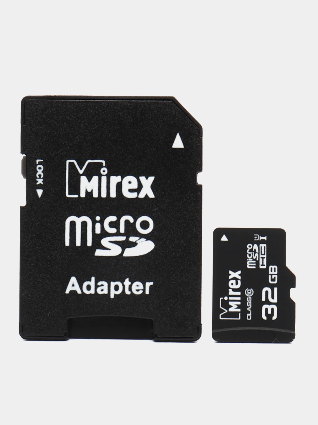 Карта памяти micro SDHC MIREX, 32GB, UHS-I, class 10, с адаптером