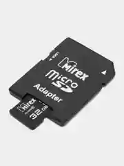 Карта памяти micro SDHC MIREX, 32GB, UHS-I, class 10, с адаптером
