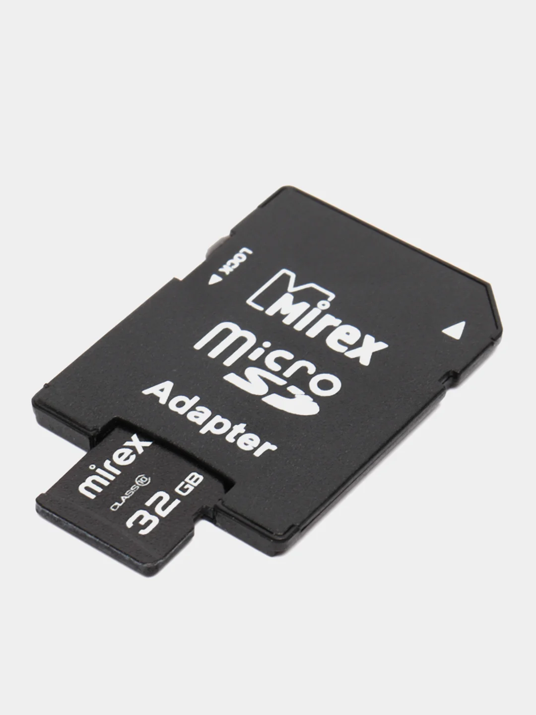 Карта памяти micro SDHC MIREX, 32GB, class 10, с адаптером