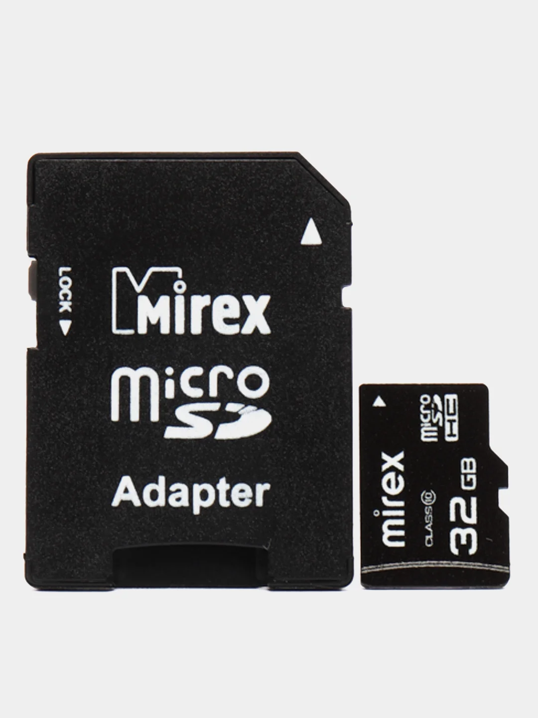 Карта памяти micro SDHC MIREX, 32GB, class 10, с адаптером