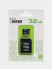 Карта памяти micro SDHC MIREX, 32GB, class 10, с адаптером