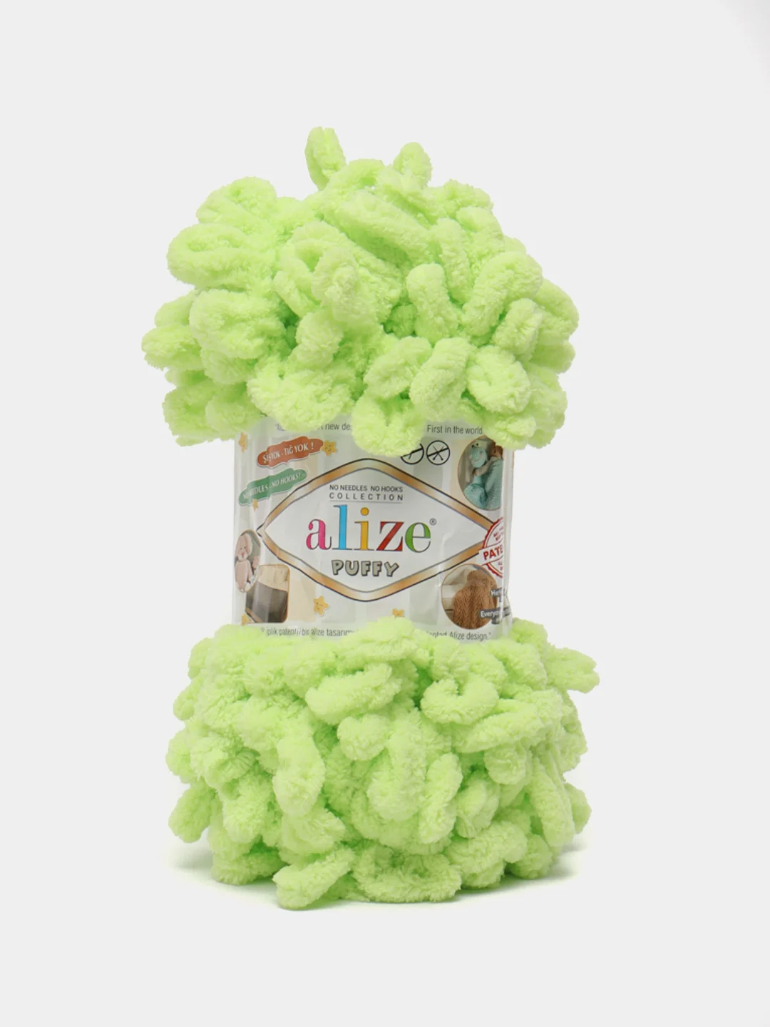 Бирюзовый пряжа Alize puffy петельки