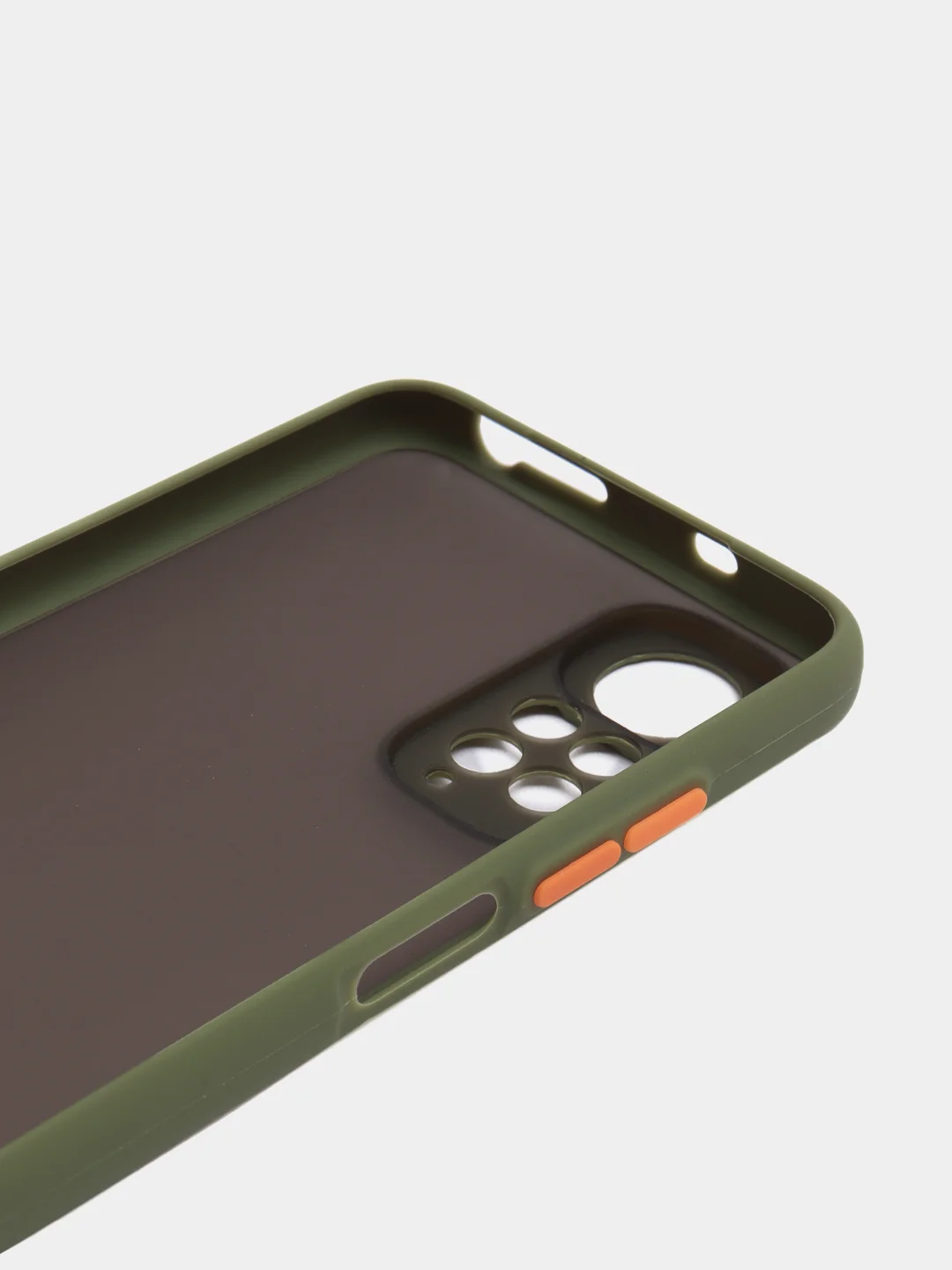 Лесной зеленый чехол пластиковый Xiaomi Redmi Note 11 4G, Redmi Note 11S, матовый, с цветными кнопками