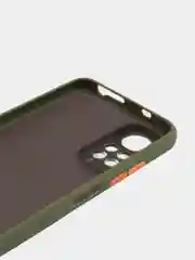 Лесной зеленый чехол пластиковый Xiaomi Redmi Note 11 4G, Redmi Note 11S, матовый, с цветными кнопками