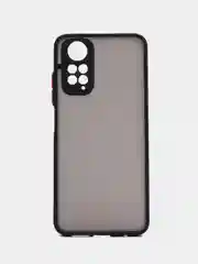 Черный чехол пластиковый Xiaomi Redmi Note 11 4G, Redmi Note 11S, матовый, с цветными кнопками