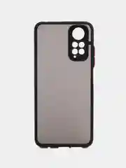 Черный чехол пластиковый Xiaomi Redmi Note 11 4G, Redmi Note 11S, матовый, с цветными кнопками