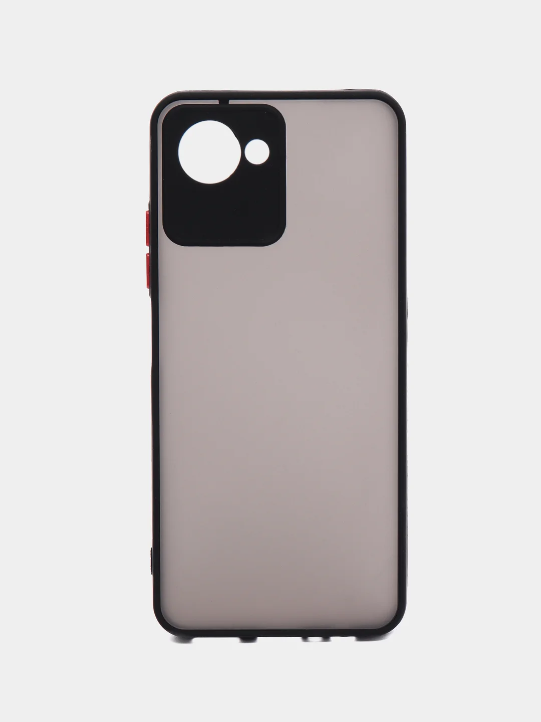 Черный чехол Realme C30 C30s Narzo 50i Prime Реалми С30 пластиковый матовый, с цветными кнопками