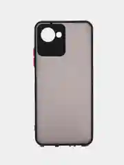 Черный чехол Realme C30 C30s Narzo 50i Prime Реалми С30 пластиковый матовый, с цветными кнопками