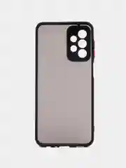 Черный чехол для Samsung Galaxy A23, Самсунг Галакси А23 пластиковый матовый, с цветными кнопками
