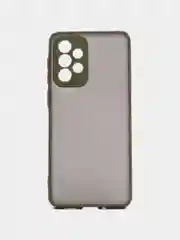 Зелёный хаки чехол Samsung Galaxy A33, Самсунг Галакси А33 5G пластиковый матовый с цветными кнопками