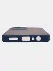 Темно-синий чехол Realme C30 C30s Narzo 50i Prime Реалми С30 пластиковый матовый, с цветными кнопками