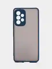 Темно-синий чехол для Samsung Galaxy A53, Самсунг Галакси А53, пластиковый матовый с цветными кнопками