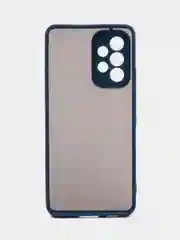 Темно-синий чехол для Samsung Galaxy A53, Самсунг Галакси А53, пластиковый матовый с цветными кнопками