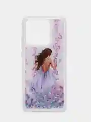 Молочный чехол Xiaomi Redmi 9C, Redmi 9C NFC, Redmi 10A, Редми 9С переливающийся жидкий с блестками
