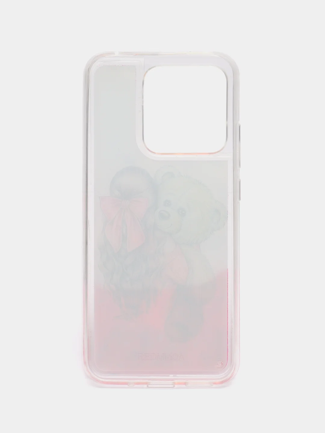 Пастельно-коралловый чехол Xiaomi Redmi 9C, Redmi 9C NFC, Redmi 10A, Редми 9С переливающийся жидкий с блестками