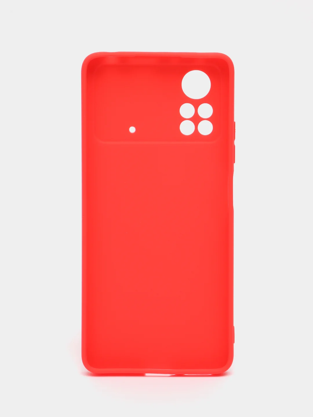 Красный чехол Xiaomi Poco X4 Pro 5G (Сяоми Поко Х4 Про) силиконовый, цветной, матовый