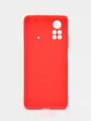 Красный чехол Xiaomi Poco X4 Pro 5G (Сяоми Поко Х4 Про) силиконовый, цветной, матовый