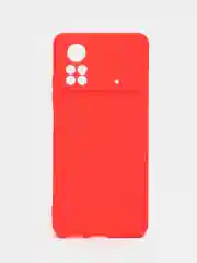 Красный чехол Xiaomi Poco X4 Pro 5G (Сяоми Поко Х4 Про) силиконовый, цветной, матовый