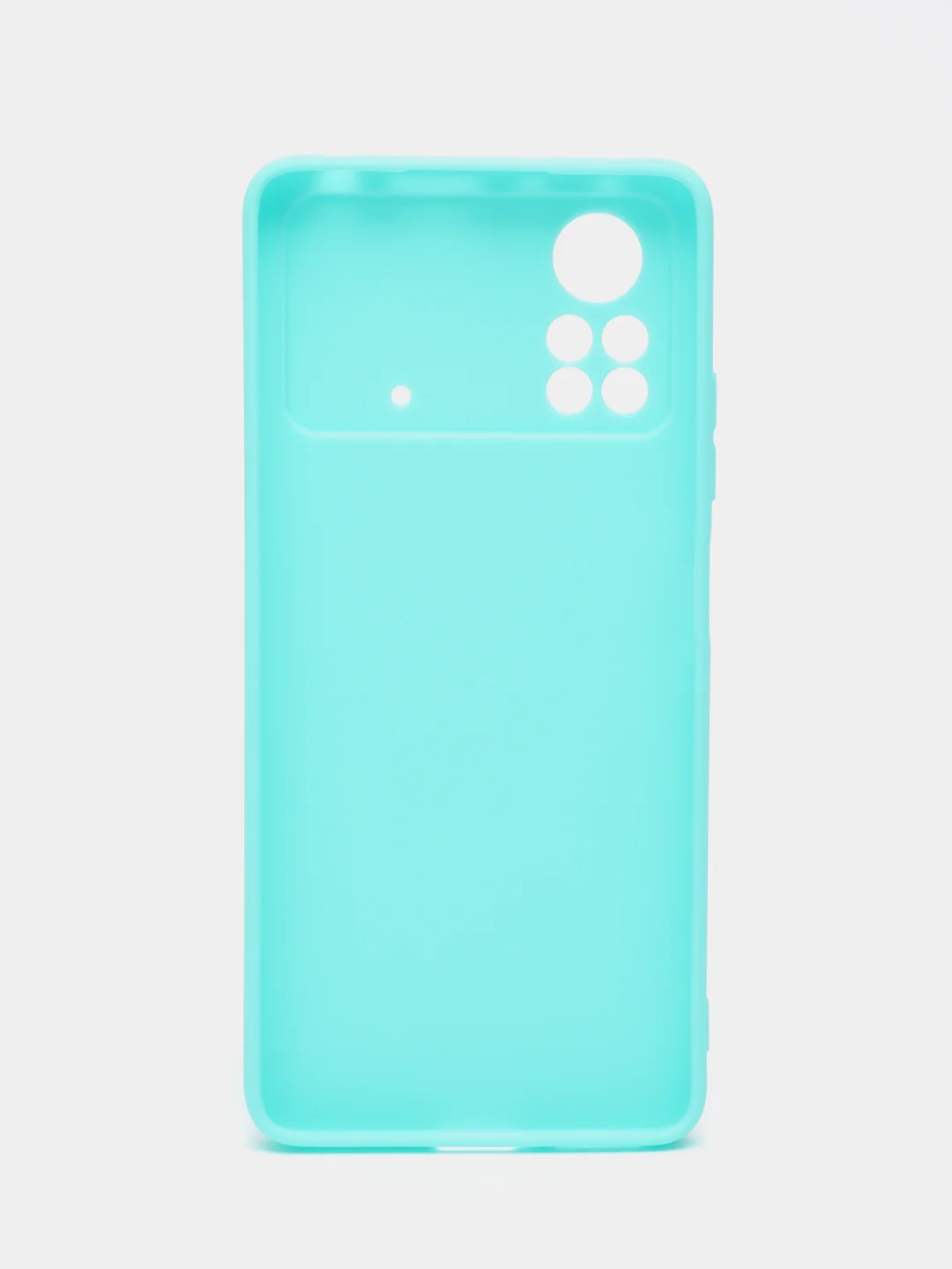 Бирюзовый чехол Xiaomi Poco X4 Pro 5G (Сяоми Поко Х4 Про) силиконовый, цветной, матовый