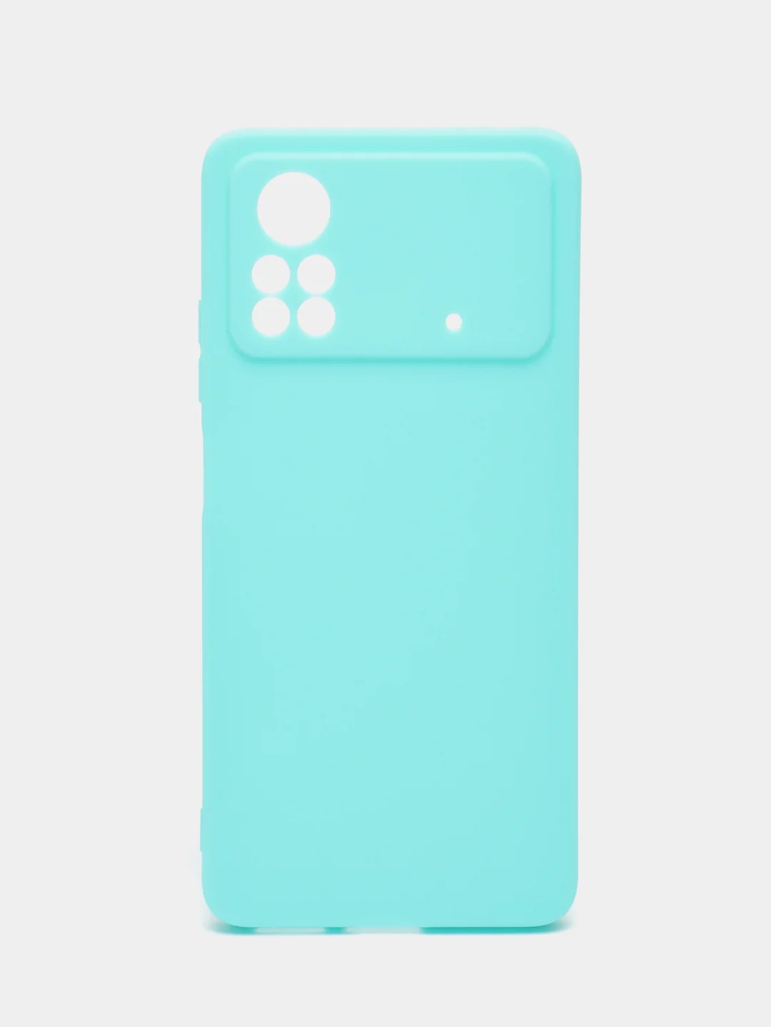 Бирюзовый чехол Xiaomi Poco X4 Pro 5G (Сяоми Поко Х4 Про) силиконовый, цветной, матовый