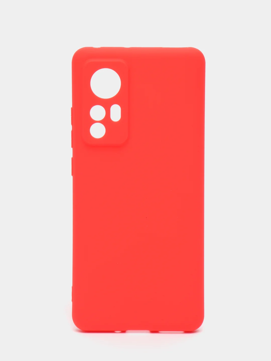 Красный чехол Xiaomi 12 / 12X / 12S Сяоми 12 / 12Х / 12С силиконовый, цветной, матовый
