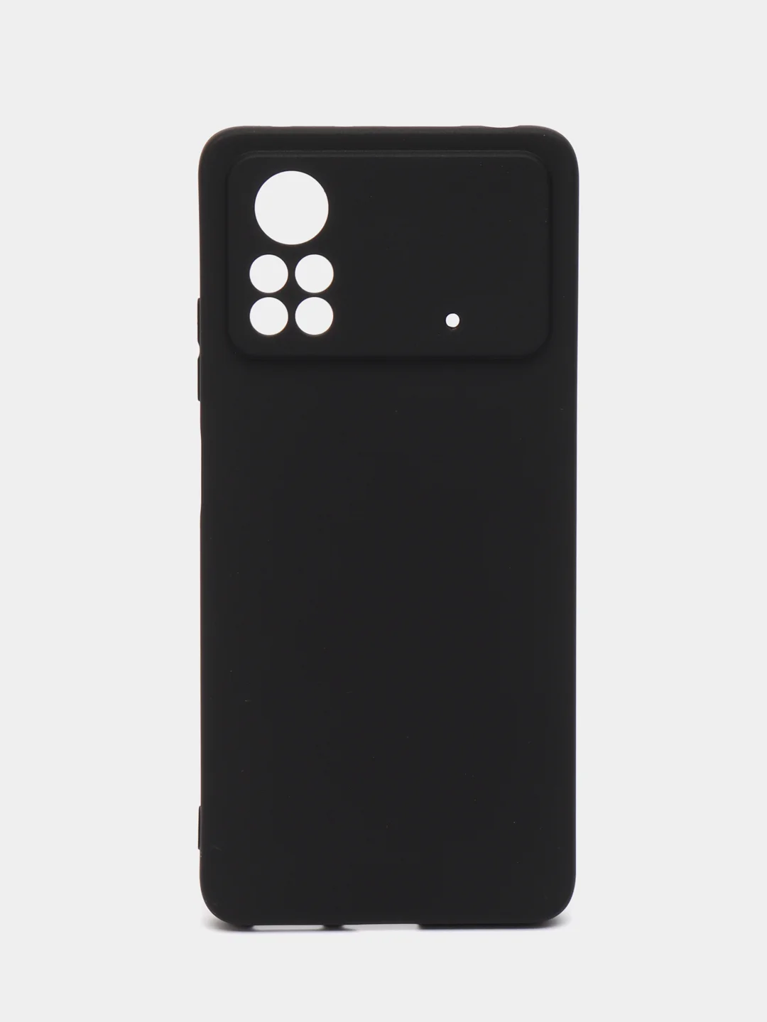 Черный чехол Xiaomi Poco X4 Pro 5G (Сяоми Поко Х4 Про) силиконовый, цветной, матовый