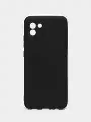 Черный чехол Samsung Galaxy A03, Самсунг Галакси А03 силиконовый, цветной, матовый