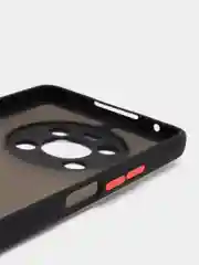 Черный чехол пластиковый Honor X9, X30 (Хонор Х9, Х30), матовый, с цветными кнопками