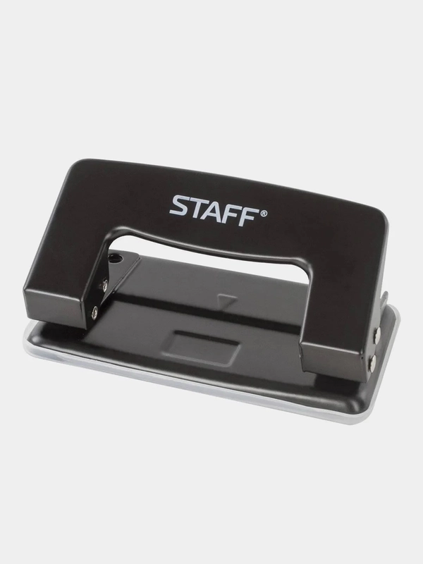Дырокол металлический STAFF EVERYDAY, до 10 листов, без линейки, черный, 224647