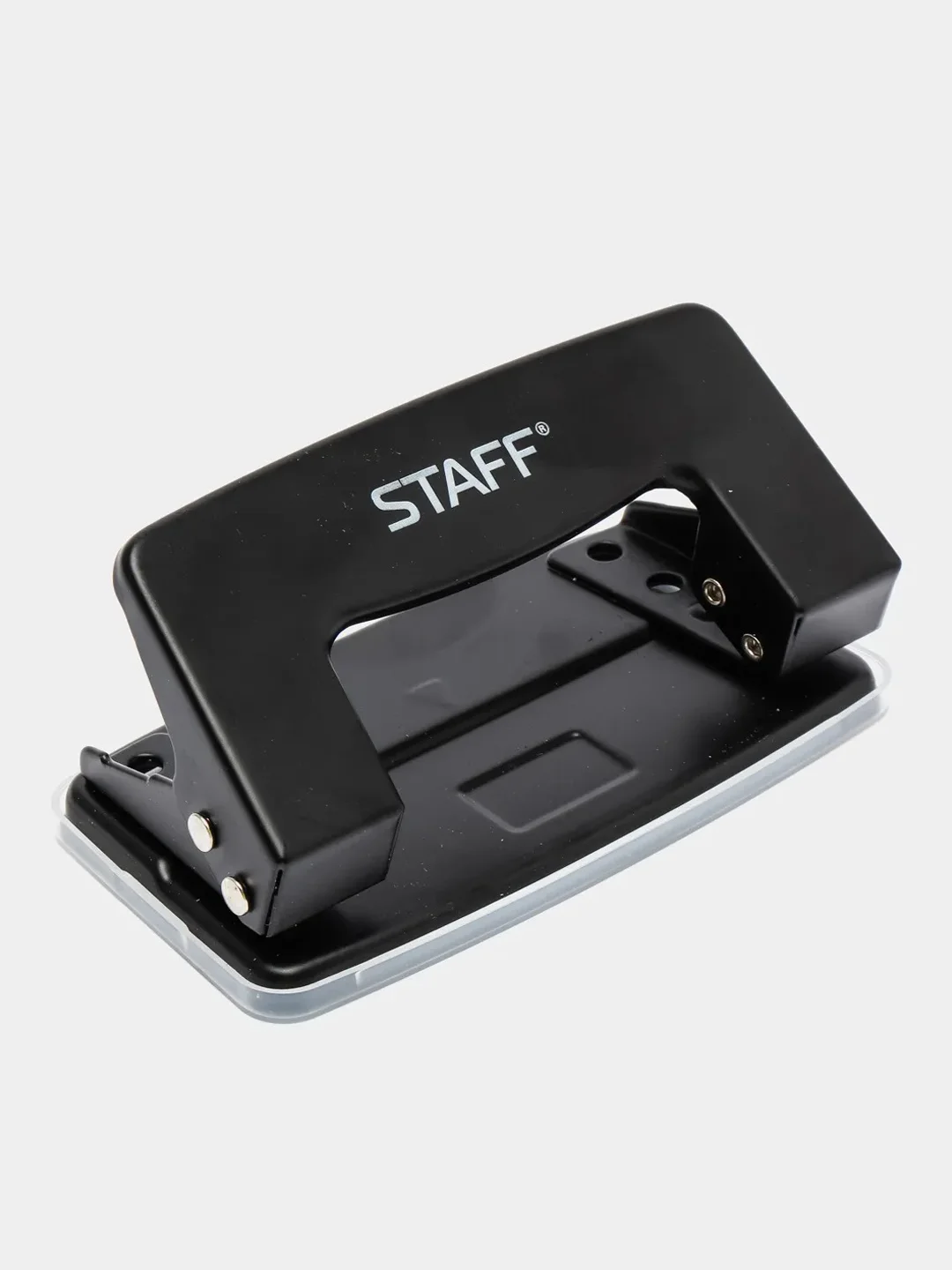 Дырокол металлический STAFF EVERYDAY, до 10 листов, без линейки, черный, 224647