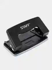 Дырокол металлический STAFF EVERYDAY, до 10 листов, без линейки, черный, 224647