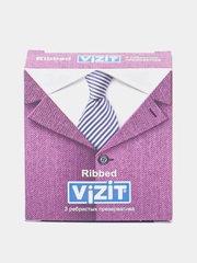 Презервативы VIZIT Ribbed ребристые, 3 штуки