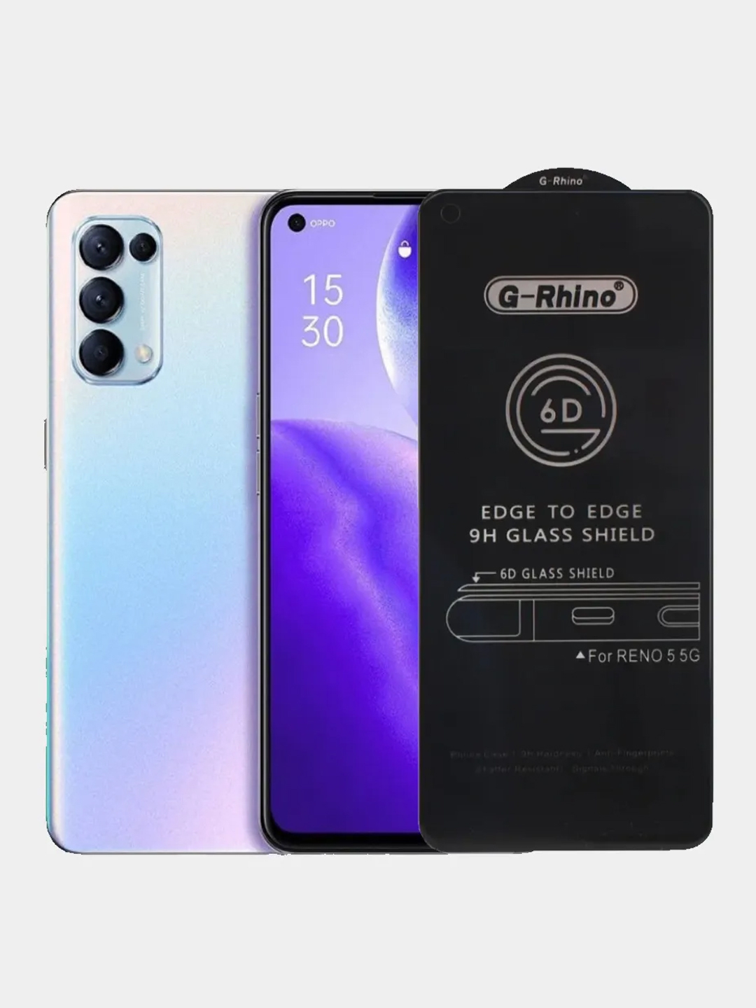 Защитное стекло для Oppo Reno 5 купить по цене 349 ₽ в интернет-магазине  Магнит Маркет