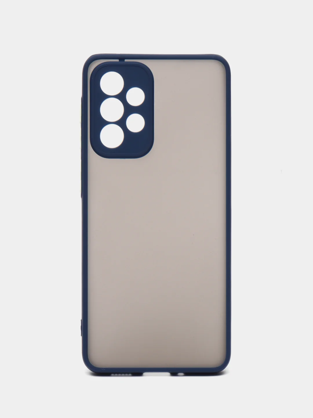 Темно-синий чехол Samsung Galaxy A33, Самсунг Галакси А33 5G пластиковый матовый с цветными кнопками