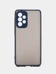 Темно-синий чехол Samsung Galaxy A33, Самсунг Галакси А33 5G пластиковый матовый с цветными кнопками