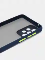 Темно-синий чехол Samsung Galaxy A33, Самсунг Галакси А33 5G пластиковый матовый с цветными кнопками