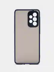 Темно-синий чехол Samsung Galaxy A33, Самсунг Галакси А33 5G пластиковый матовый с цветными кнопками